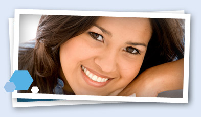 smiling woman dark hair